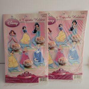 Disney Princess Birthday Party Cupcake Holders Cinderella Ariel New 2 Packages